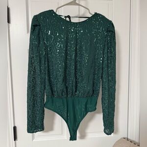 Lush Green Sequin One Piece